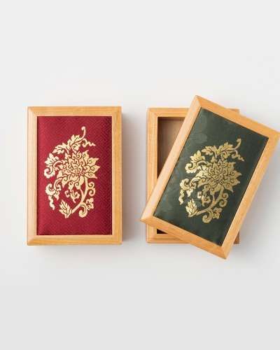 Traditional Gold Leaf Lotus Pattern Business Card Case (1p)