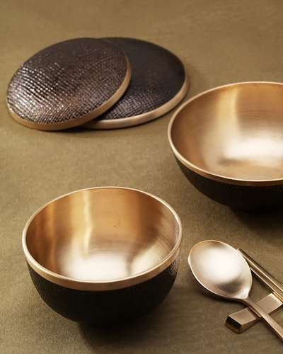 Cast Brass Single-Serve Tableware Set