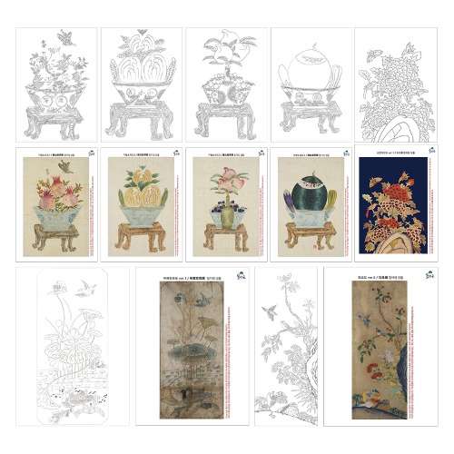Museum-Selected Traditional Korean Painting Design DIY Painting Set [7-Piece Set]