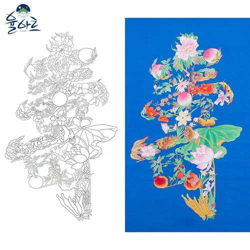 Embroidered Calligraphy 1 Folk Painting Design