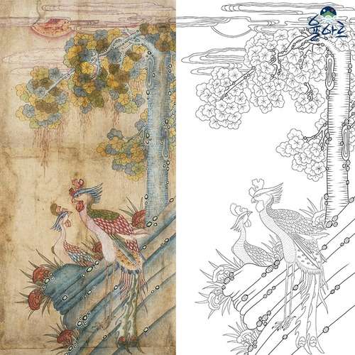 Phoenix Design 5 Folk Painting Design Pattern - Folk Painting Drawing