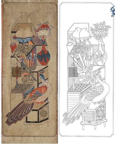 高級書架図7 民画図案 民画描きDIY