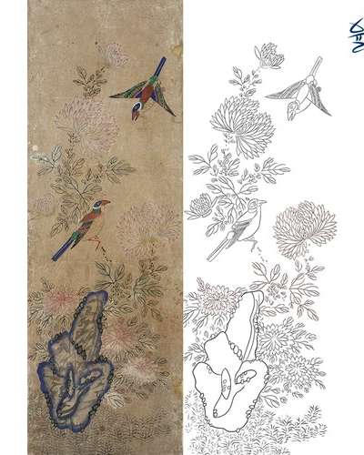 花鳥図 6 民画図案 花の絵 民画描き