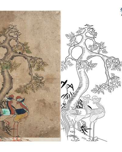 鳳凰図4 民画図案 民画描き DIY