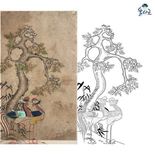 Phoenix Design 4 Traditional Folk Painting Pattern DIY Coloring Set