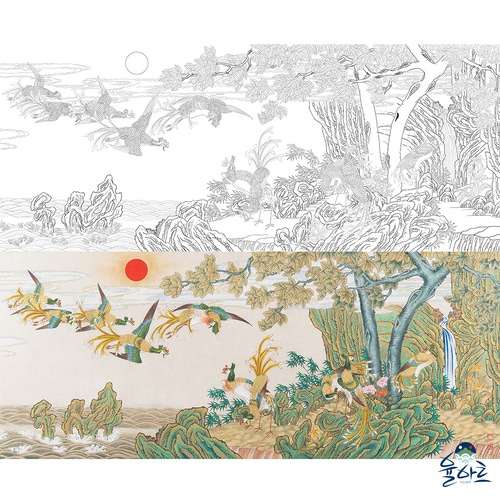 Gunbongdo 1 Minhwa Design Minhwa Painting DIY Drawing Set