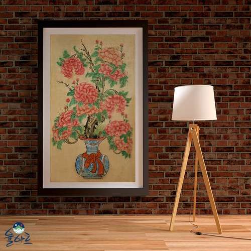 Minhwa Design Peony Painting 1 Flower Drawing Minhwa Coloring