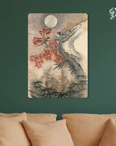 幸運いっぱい民画ウサギ絵画 お金が入ってくる絵 リビング額縁