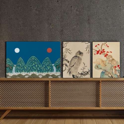 Traditional Minhwa Art Framed Prints - Blessing and Fortune Designs for Holiday Gifts and Home Decor