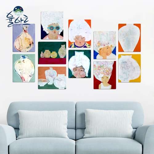 Happy Daily Life Exhibition Official Goods Bob Artist Frame Collection Living Room Art Wall Decor