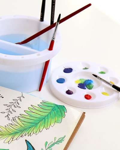 水彩画 アート ウォーターカップ パレットセット