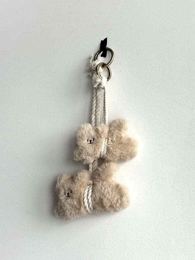 AB Fabe Evil-Warding Dog Charm Keyring (Injeolmi)