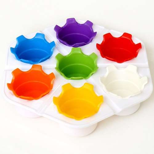 Yulart Paint Container 7-Compartment Set Paint Play Palette
