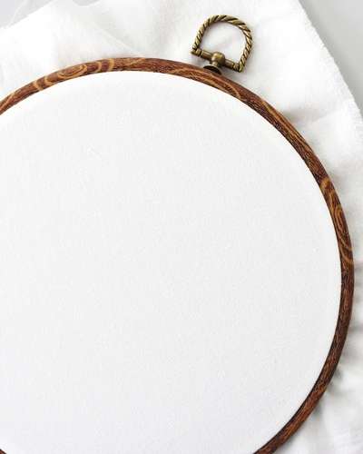 刺繍枠 無地麻布セット 刺繍フープ [ 20cm / 26cm ]