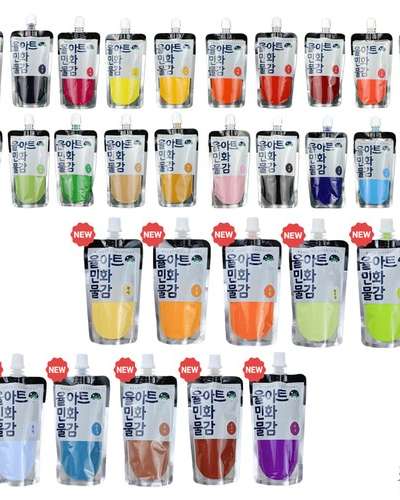 色彩豊かな民画絵具 顔料 韓国画 絵具<br>[ 大容量 100ml ]