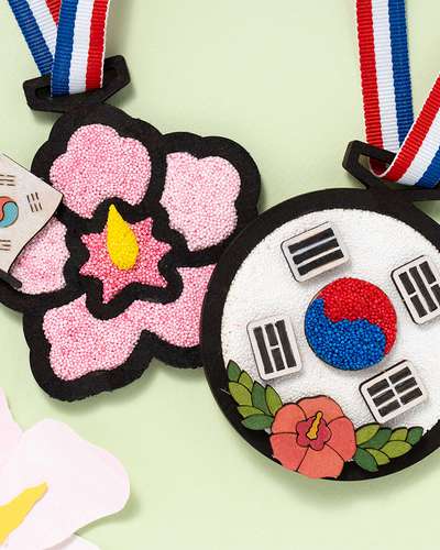 粘土メダル作り 我が国体験キット 愛国 保訓 小学 体育 運動会 幼児 子ども 美術 活動 デコレーション