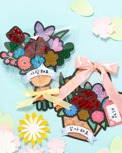 フォイルアート花作り花束アート素材キット 誕生日プレゼント お祝い 卒業 敬師日 親孝行の日 インテリア小物 保育園 子ども幼児