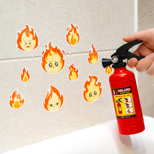 Fire Safety Educational Craft Set - Firefighter Training Stickers for Kids Elementary School Bath Water Play Safety Education Decorative Stickers