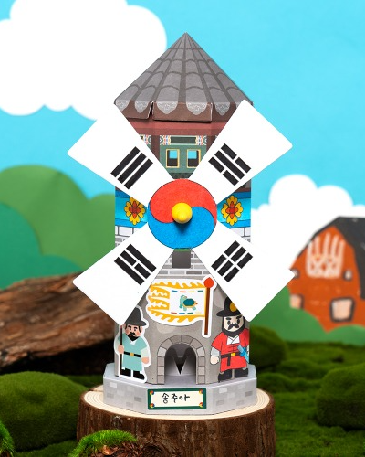 紙風車作り太極旗ムードライト ティーライトデコレーション 美術 子ども 小学生 幼児 DIYキット 工作 手作り材料キット