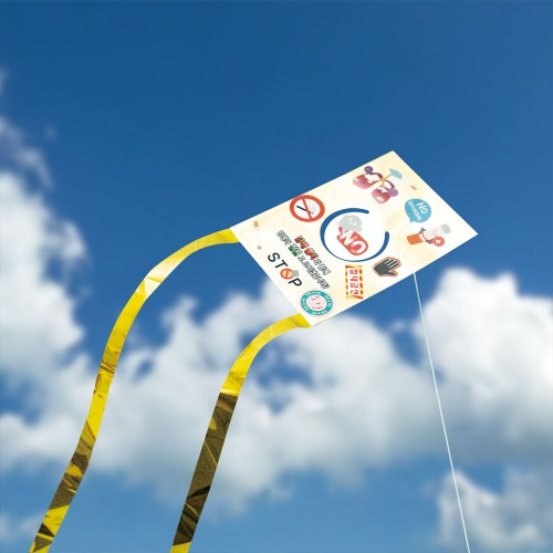 No-Smoking Paper Kite DIY Craft Kit - Shield Kite & Mini Kite Making Set for Elementary School Art Activity, Smoking Prevention Education & Outdoor Craft Experience