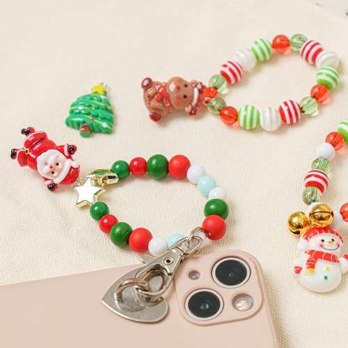Bead Craft Christmas DIY Material Keyring Bracelet Making Set Pendant