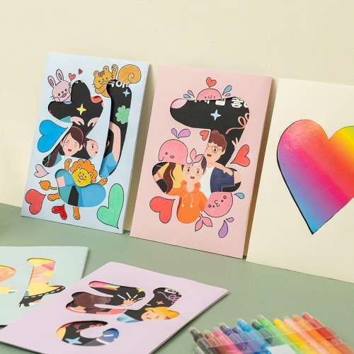Friends Love Calligraphy Art DIY Craft Kit for Kindergarten and Elementary School - Educational Art Lesson Activity
