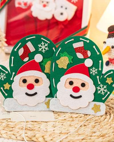 クリスマス作り 冬手袋 おうち遊び 小学生工作 アートキット