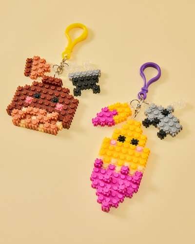 冬メイク ディフォームブロック お菓子キーリング ミニブロック遊び