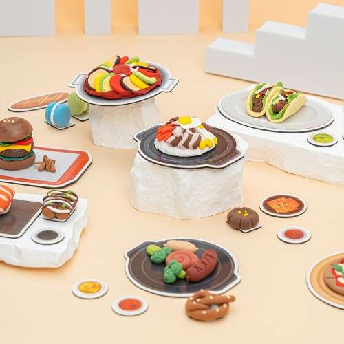 World Food Clay Magnet Set - Mini Clay Sculpting Play
