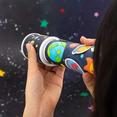 Space Kaleidoscope DIY Art Kit - At-Home Craft Activity Elementary Craft Kit Art Play