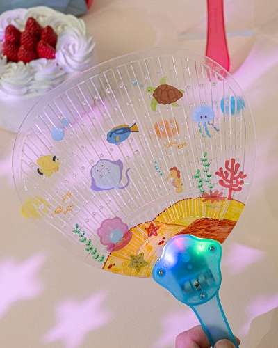 うちわ作り LED うちわ ハート うちわ DIY キット