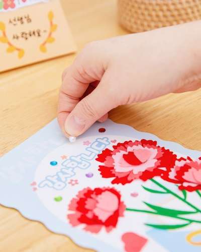 母の日 カーネーションカード手作り 立体カード 花束カード