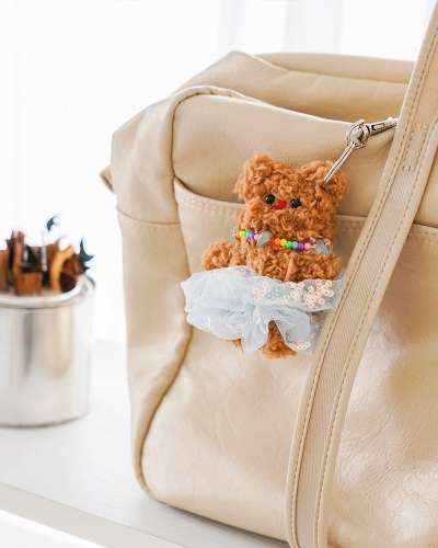 ふわふわクマちゃんぬいぐるみ製作モールキーリング DIYキット