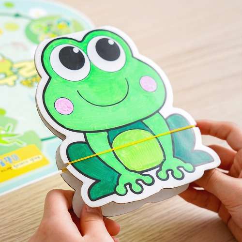 Frog Jump Toy Book Art Material Elementary DIY Art Kit