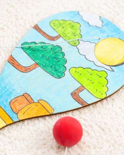 お正月民画ラケット作り 屋外遊び 小学生工作