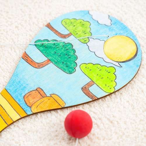Lunar New Year Craft: Folk Painting Racket Making Set - Outdoor Play for Elementary Students