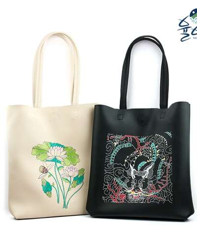 秋夕民画革製バッグ作り美術遊び手作り材料民画描き