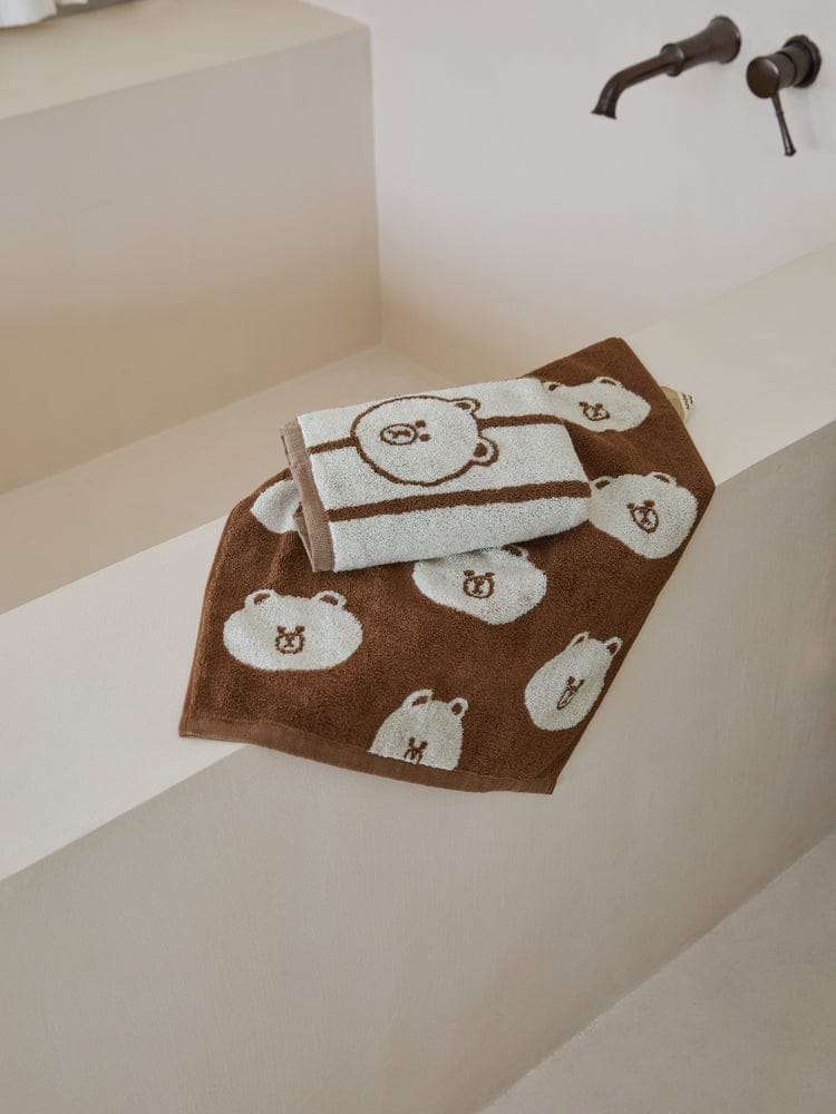 LINE FRIENDS Songwol Brown Basic Towel