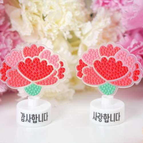 Carnation Diamond Cross Stitch Mood Light