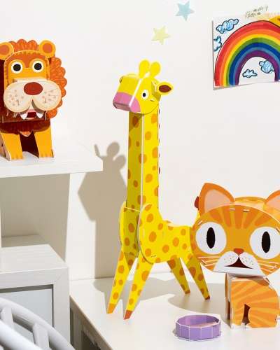 3D立体パズル 動物フィギュア 紙製工作 組立キット