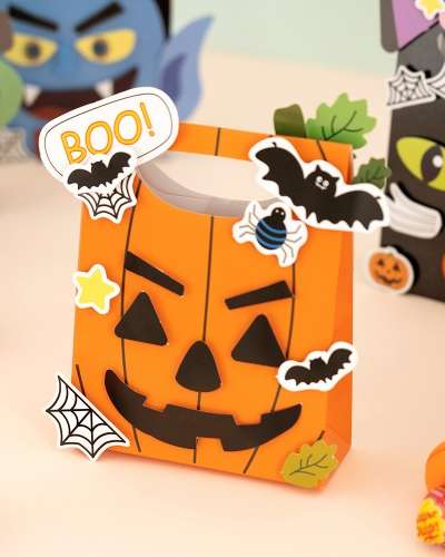 ハロウィンペーパーバッグ作り工作遊びキット