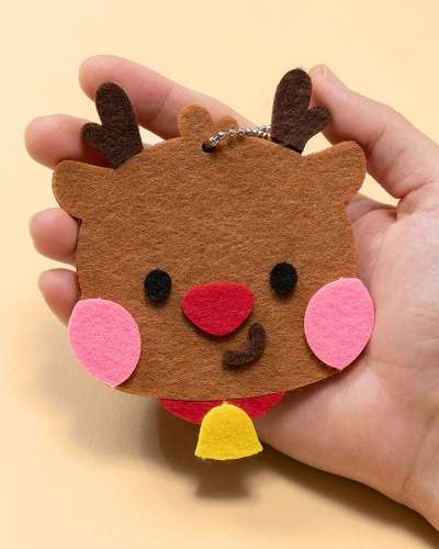 オリジナルハンドミラー クリスマス製作キット アート遊び材料 ステッカー製作