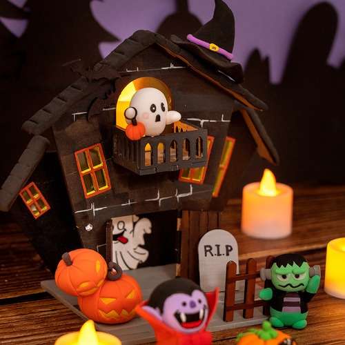Ghost House Mood Light DIY Kit - Halloween Craft Activity