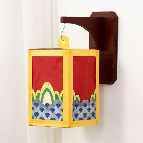 DIY Glowing Blue Silk Lantern Craft Kit for Lunar New Year