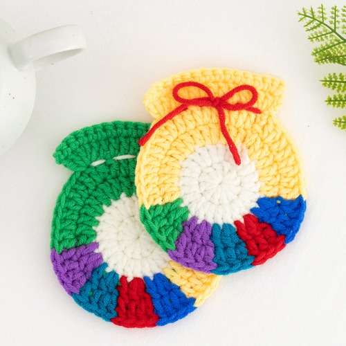 Crochet DIY Tea Coaster Kit - Lucky Pouch Design Handmade