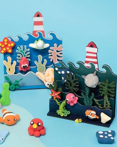 クレイ海の魚作り美術遊びキット 夏作り