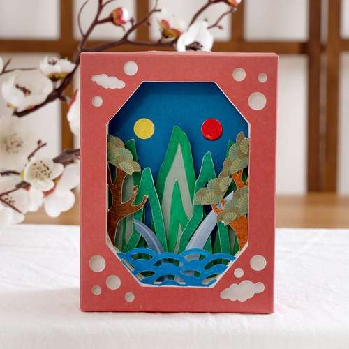 Minhwa Sun, Moon, and Five Peaks Frame Craft Kit - Chuseok and Lunar New Year Edition