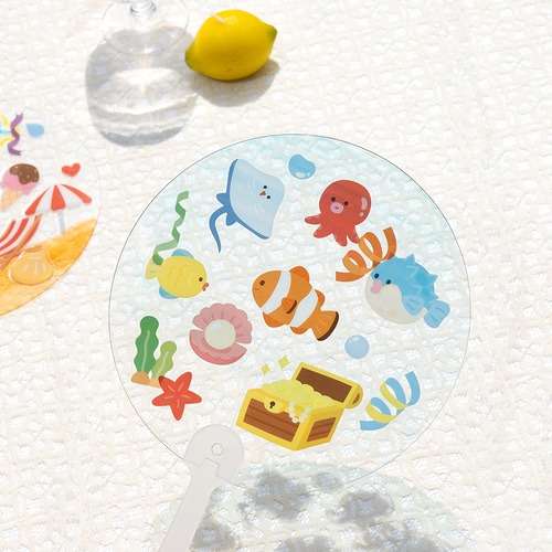 Summer Ocean Fish Seal Stickers - Beach
