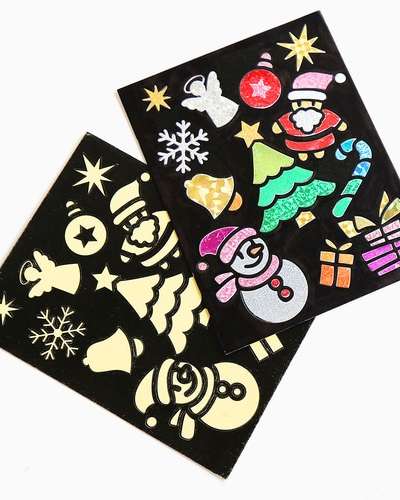 フォイルアートクリスマスキット ステッカー作り
