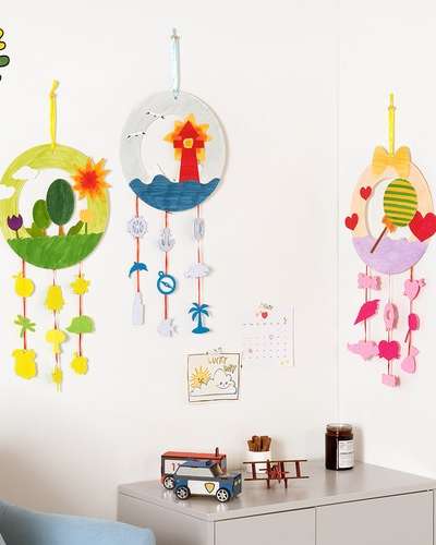 Coloring Mobile Summer Craft Kit - At-Home Play Art Activity Set